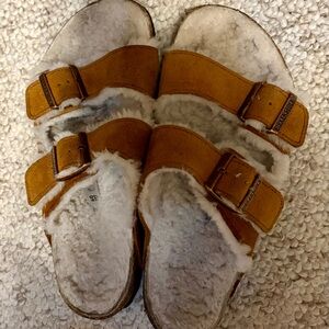 Birkenstock Shearling Sandals, 9
